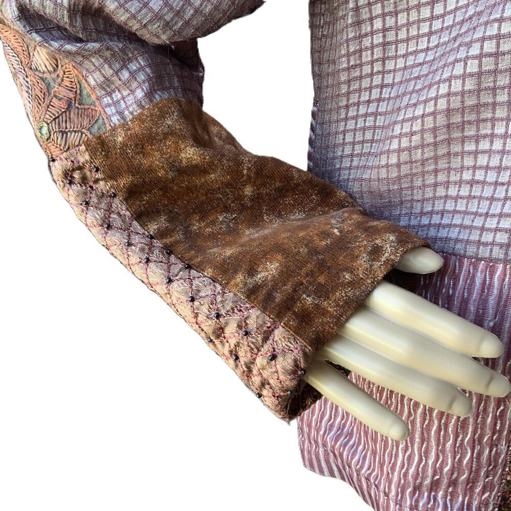 Multiples Womens Multicolor Patchwork Embroidered… - image 6